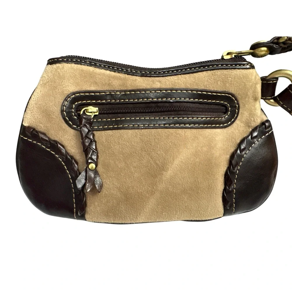 Vintage Y2K Juicy Couture Wristlet Wallet Brown Floral Embroidered - Picture 4 of 8
